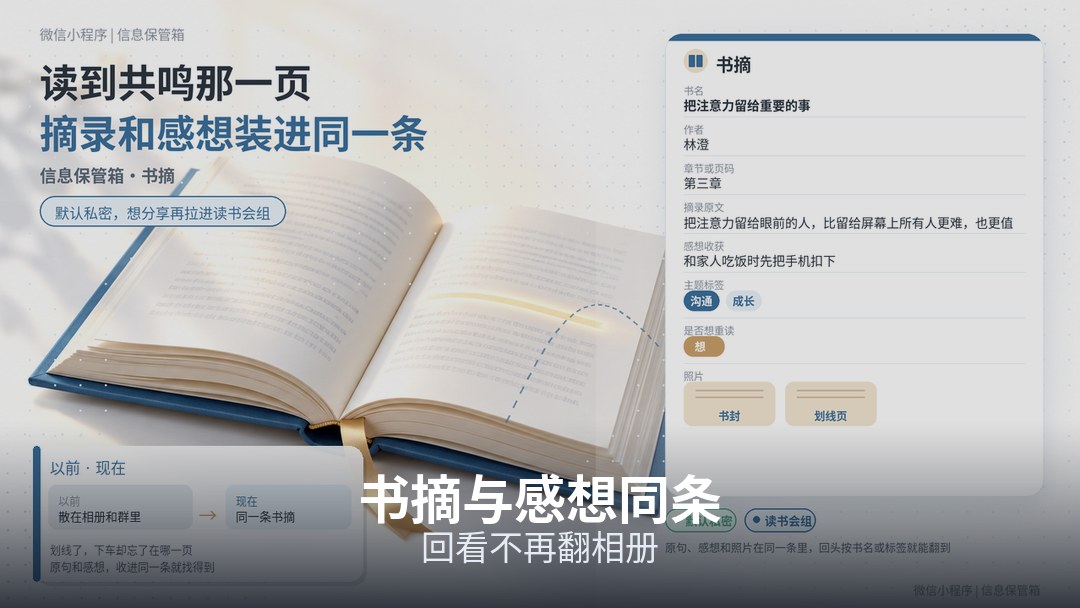 原文页码和感想装同一条，读到共鸣的句子下次还能找回