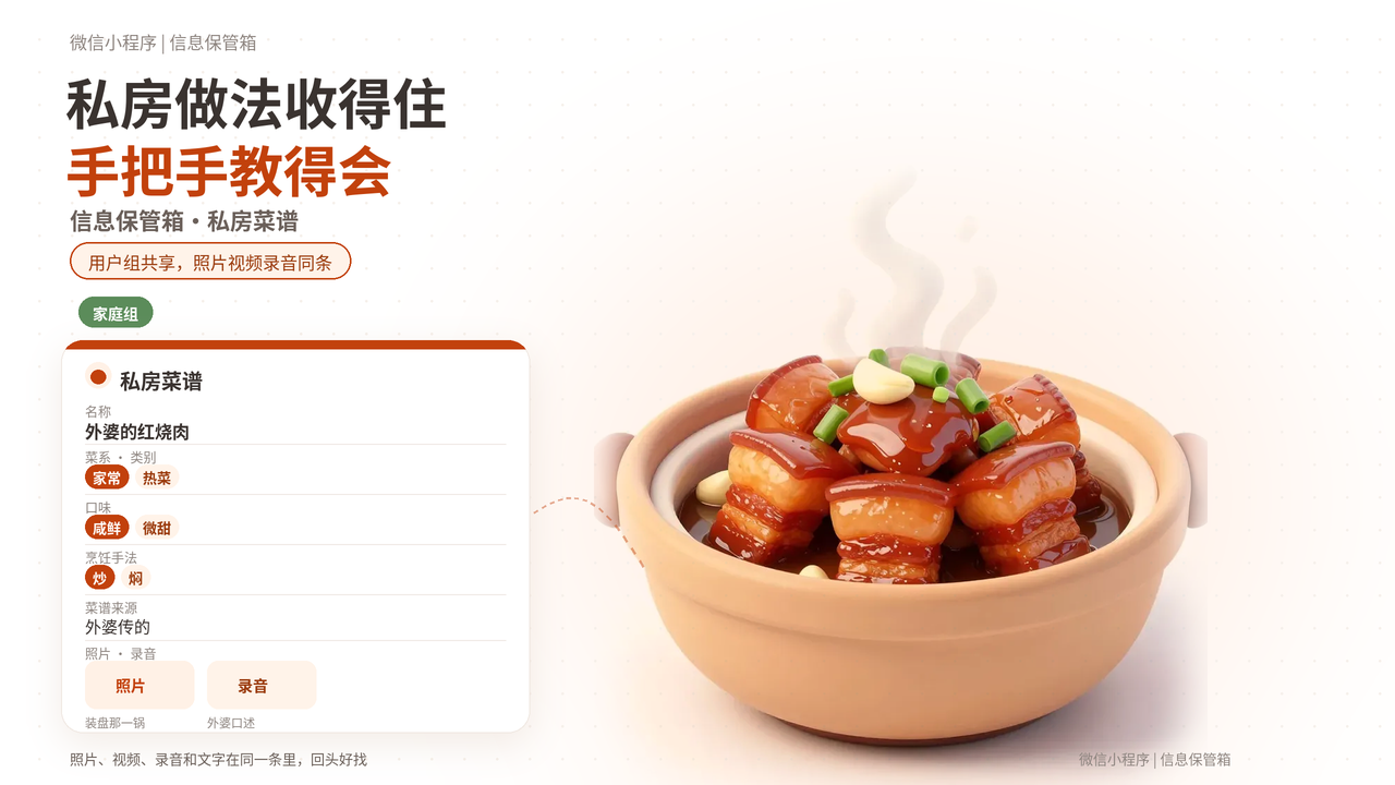 私房菜谱场景海报